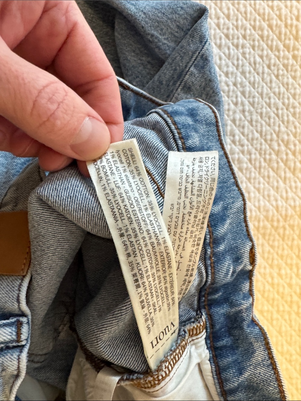 Vuori classic wide leg Jeans in Light Blue - Picture 5 of 6